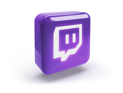 A 3D Twitch logo